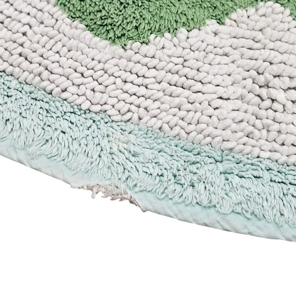 Pottery Barn Kids Bath Rug Kids 28in Green Alligator Round Cotton Tufted Mat
